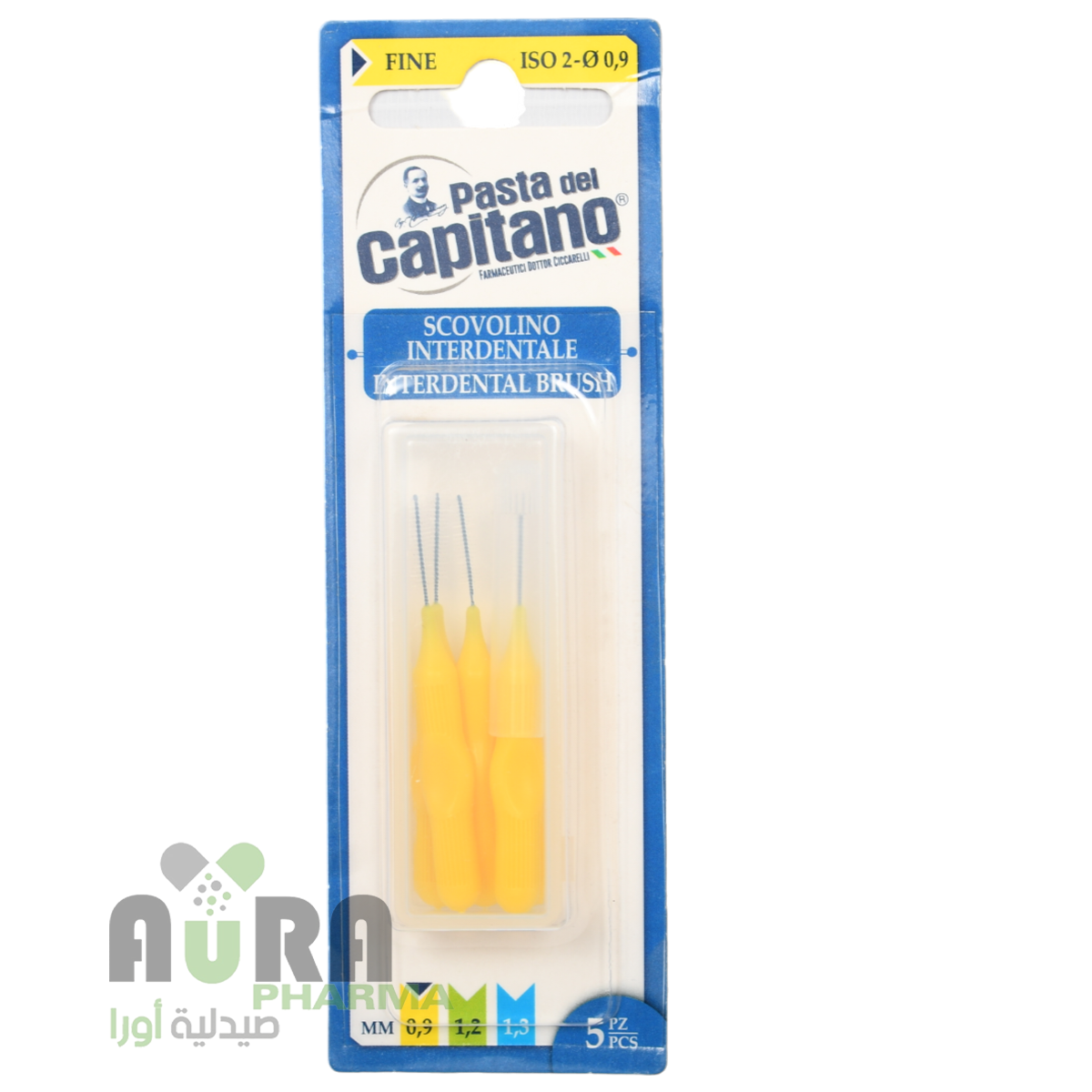 كابيتانو فرشاة بين الأسنان للتقويم  ناعمة 0.9 ملم 5 قطع
