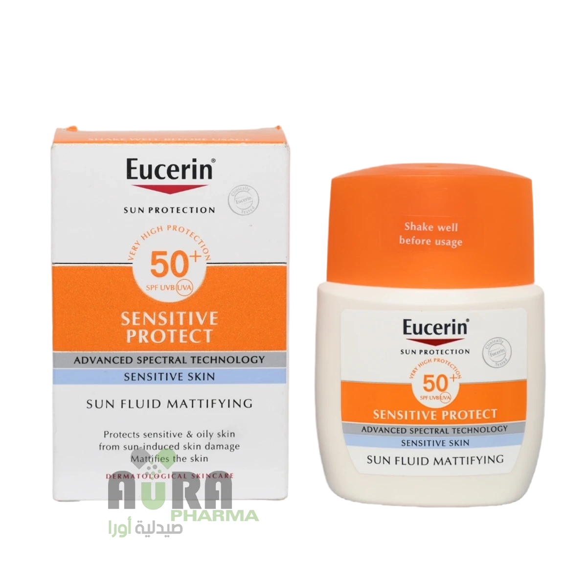 يوسرين سائل واقي شمس مطفي بعامل حماية 50 SPF للبشرة الحساسة والدهنية ،50مل-2504