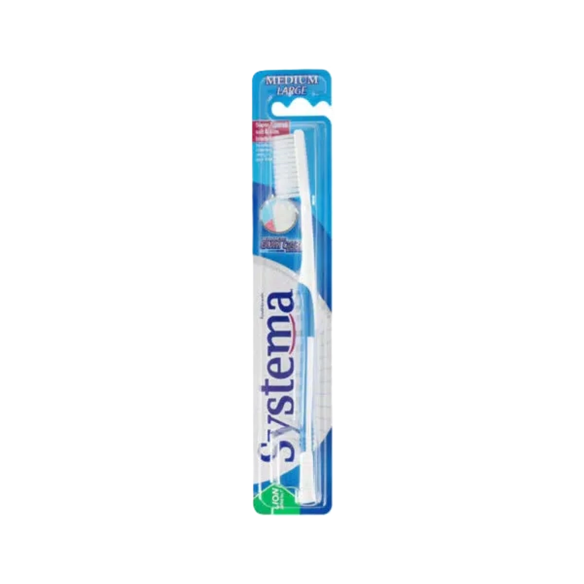 فرشاة أسنان سيستما جم كير ذات الرأس الكبير متوسطة الحجم