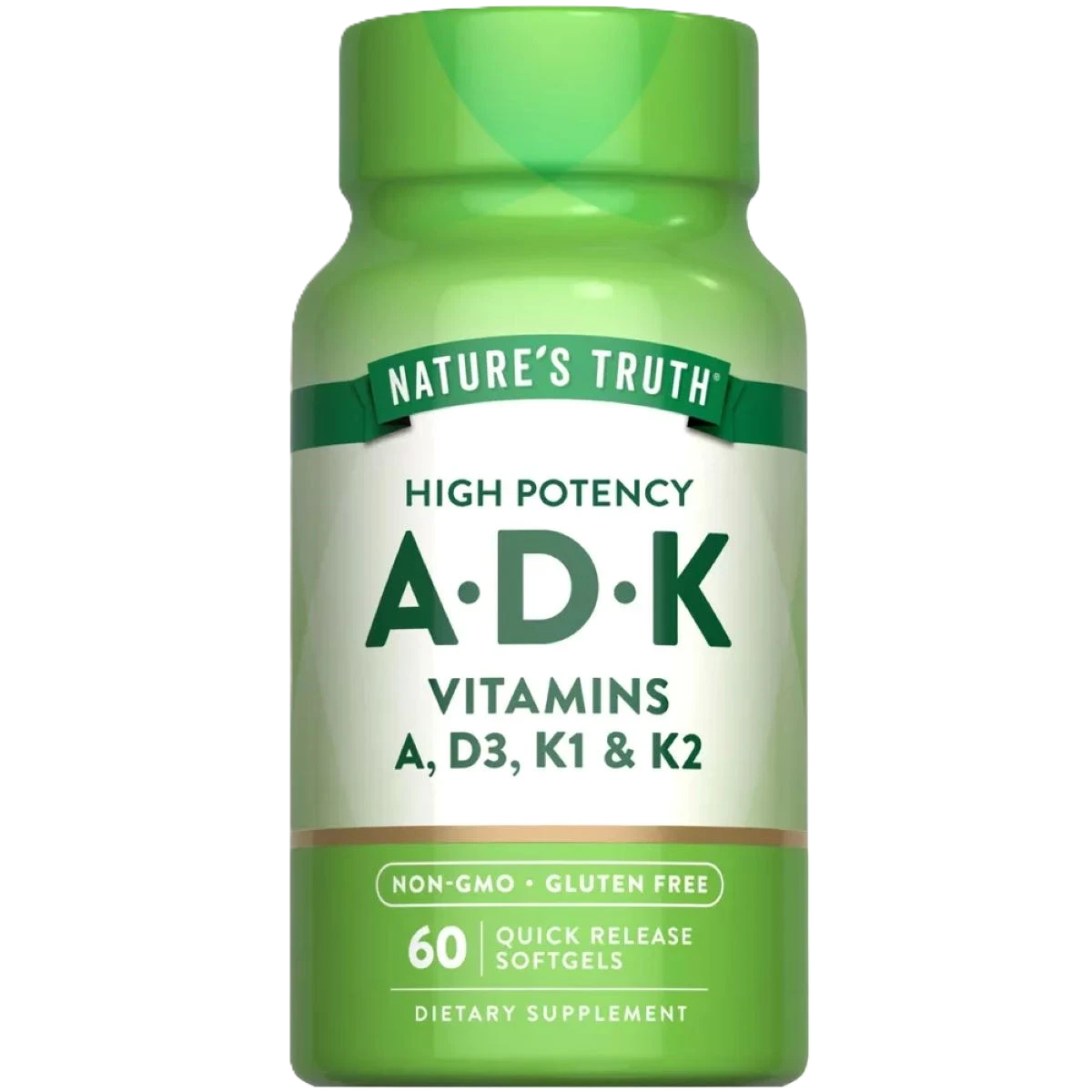 فيتامين ADK من ناتشرز تروث ٦٠ كبسولة