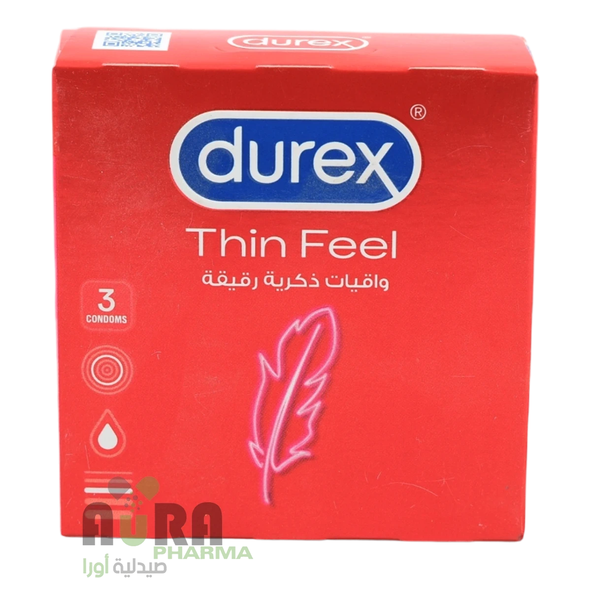 واقي ذكري ديوريكس Thin feelعبوة 3 قطع