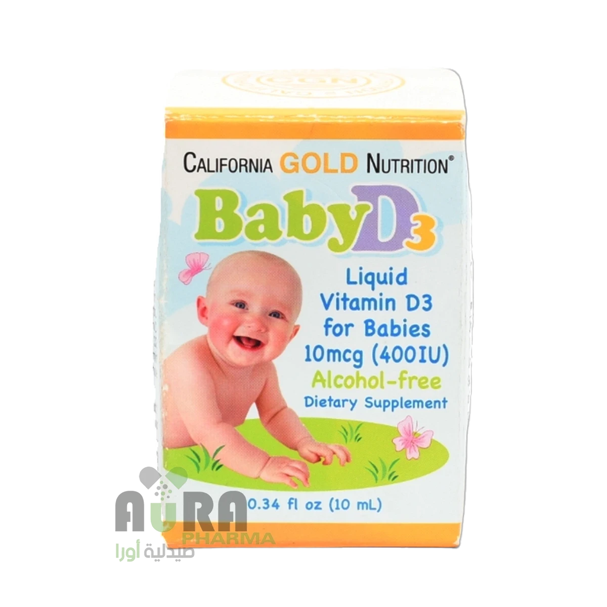 فيتامين دي3 400وحدة قطر 10مل من كاليفورنيا جولد للتغذية