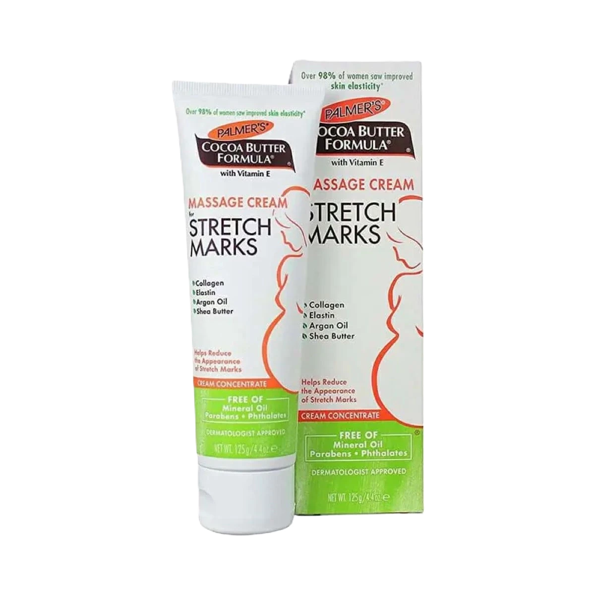 تركيبة زبدة الكاكاو، كريم تدليك لعلامات التمدد من بالمرز- 125 جم