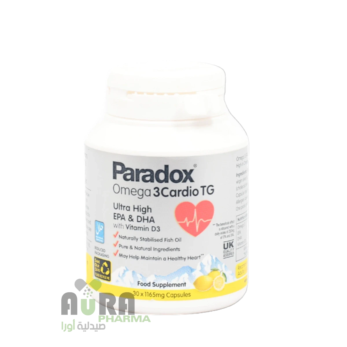 بارادوكس أوميجا 3 كارديو تي جي 1165 ملغ 30 كبسولة