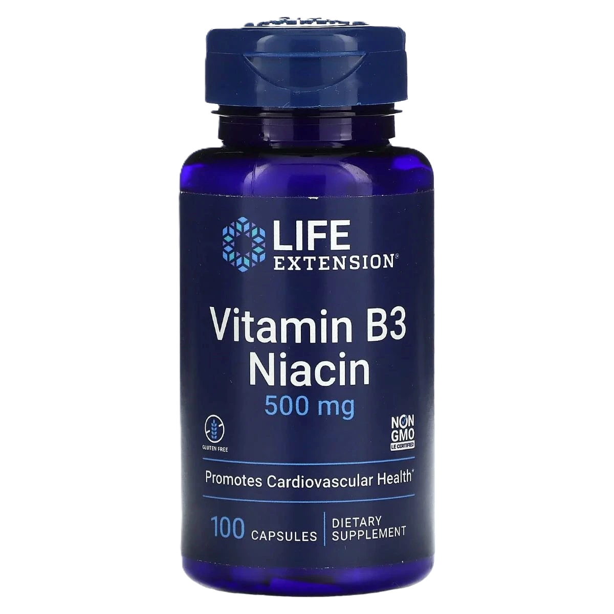 فيتامين ب3 نياسين، 500 ملغ، 100 كبسولة