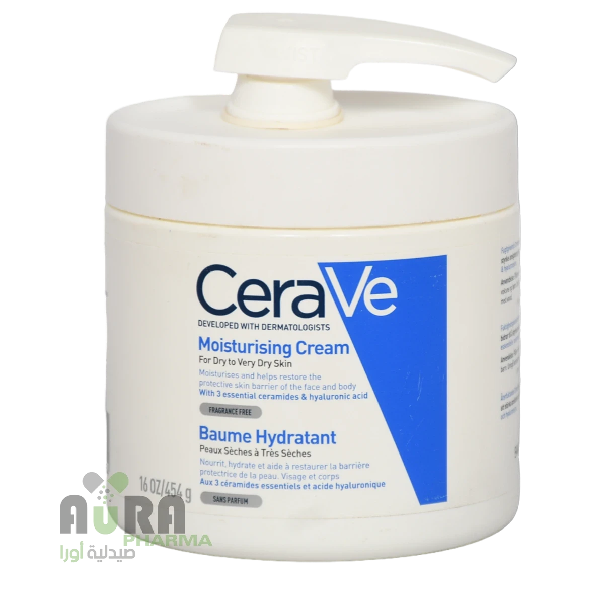 كريم مرطب بمضخة للبشرة الجافة من سيرافي 454جرام-1954