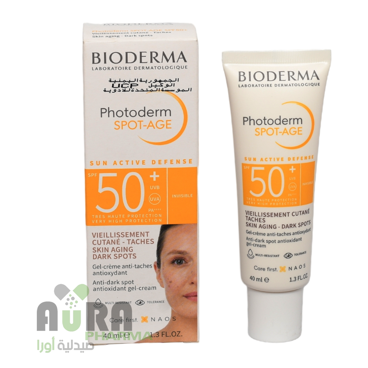 بايوديرما واقي شمس 50 spf وقاية من النمش والتصبغات 40مل