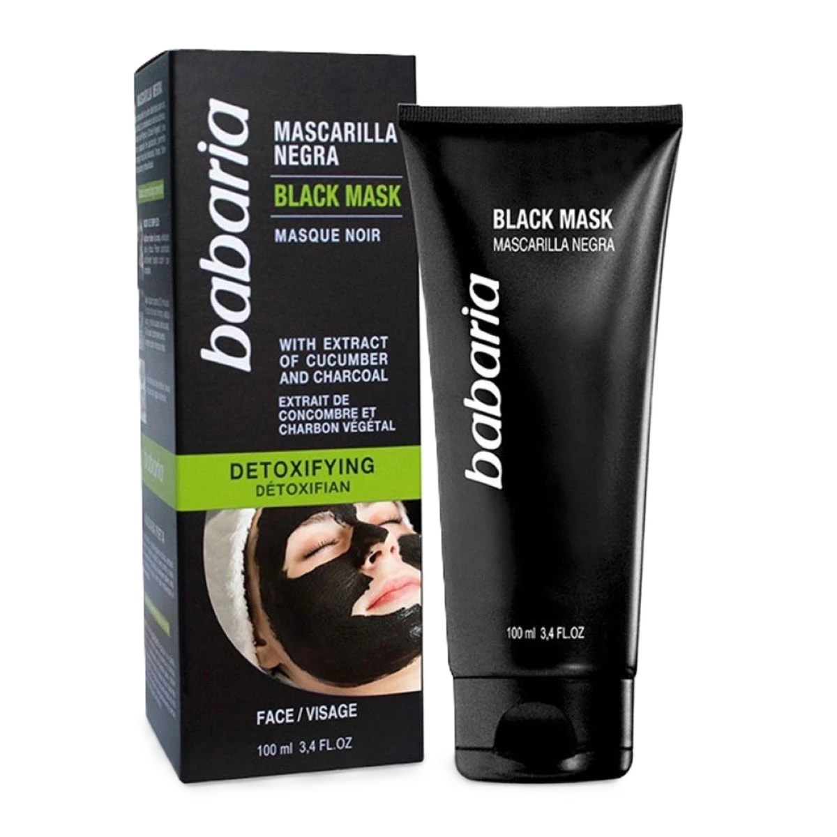 باباريا قناع الوجه بالفحم الاسود 100مل