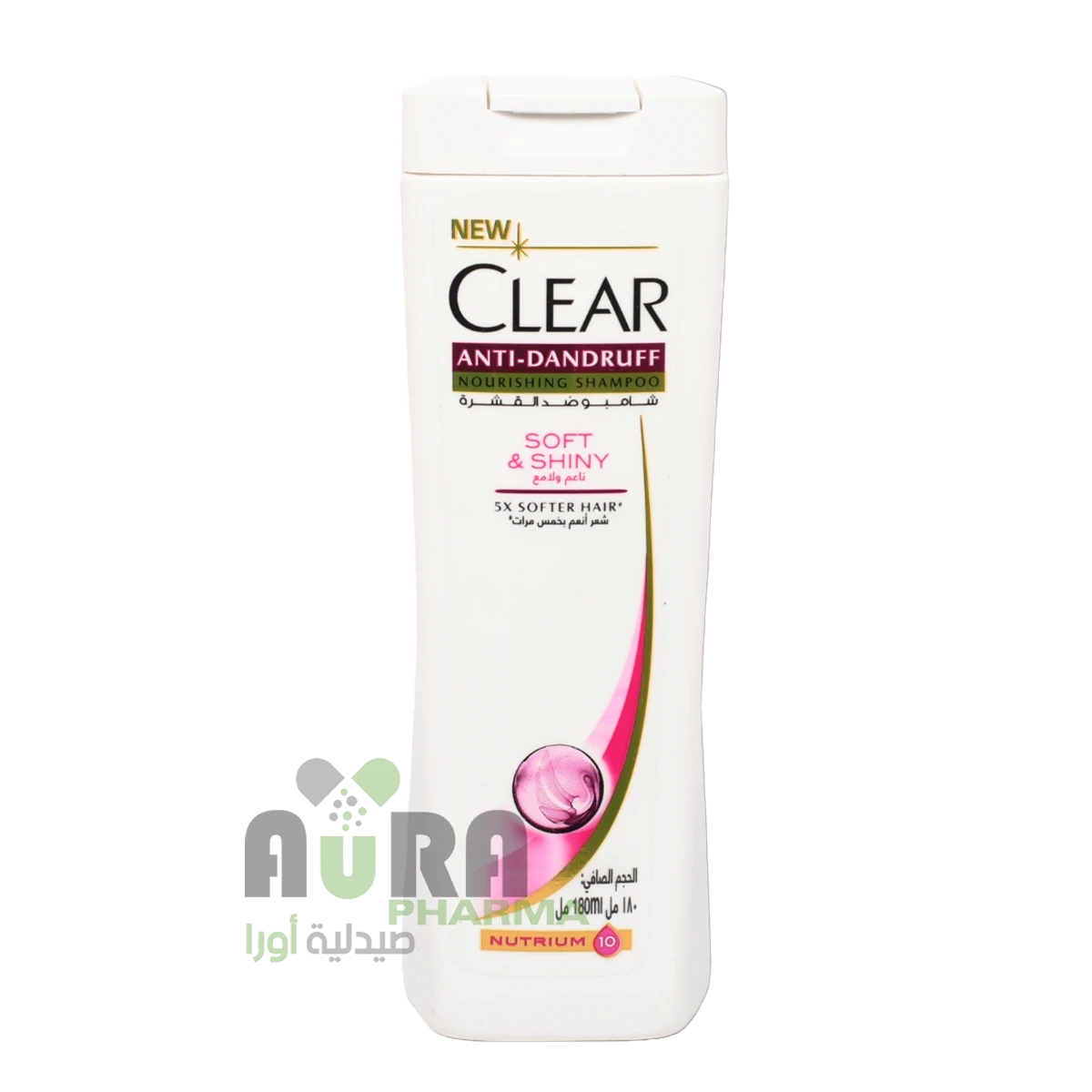 شامبو كلير ضد القشرة شعر ناعم ولامع للنساء 180مل