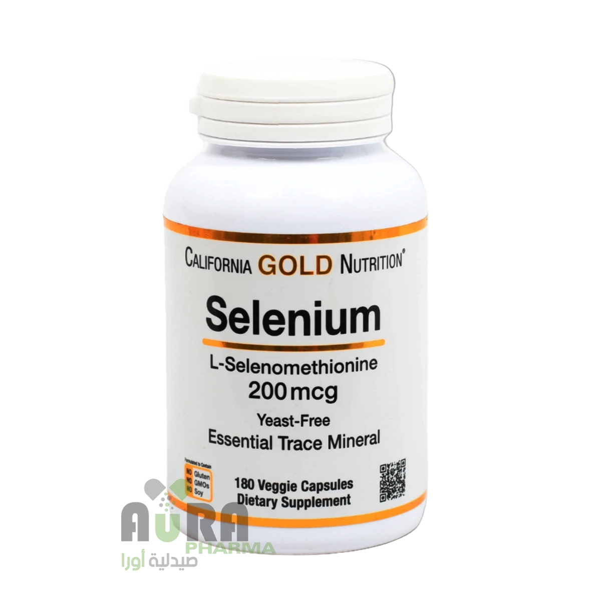 سيلينيوم خال من الخميرة 200ميكروجرام 180كبسول