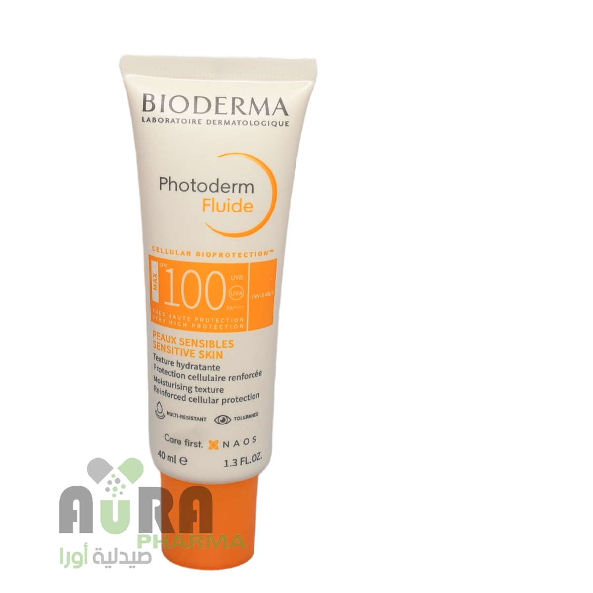 بايوديرما واقي شمس سائل 100 spf شفاف 40مل