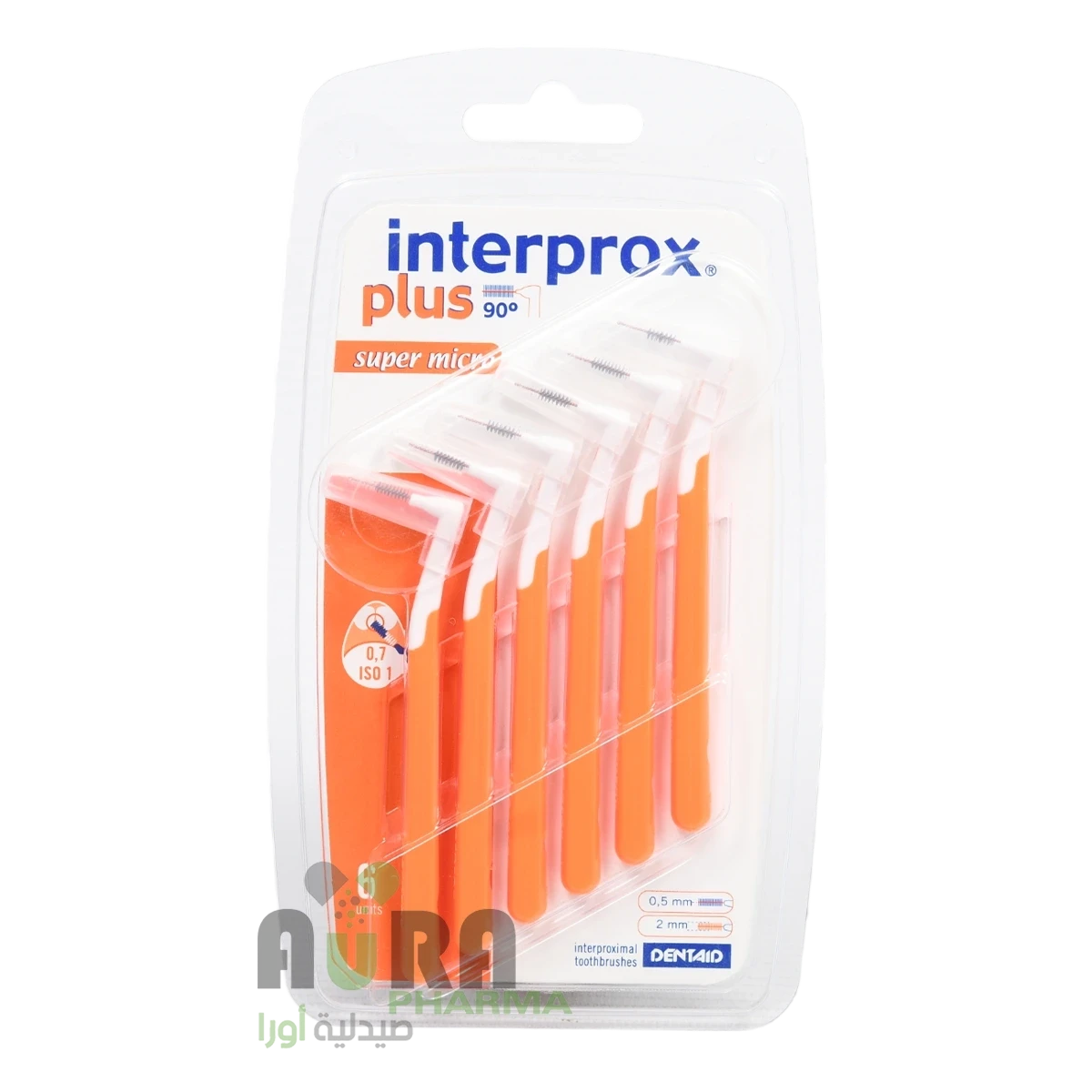 إنتربروكس بلس فرش بين الأسنان سوبر مايكرو أورانج 6 قطع