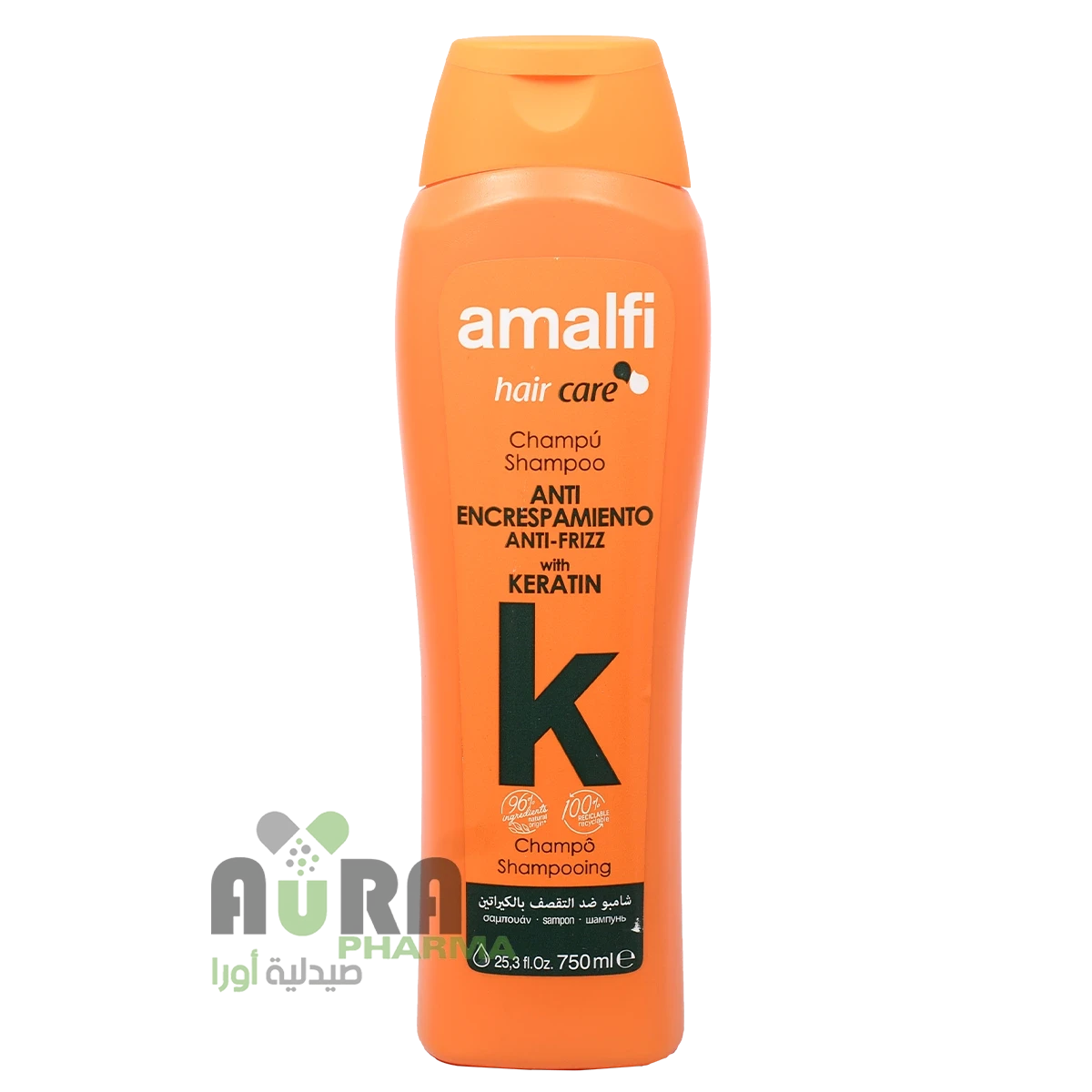 امالفي شامبو العناية بالشعر بالكيراتين، 750 مل