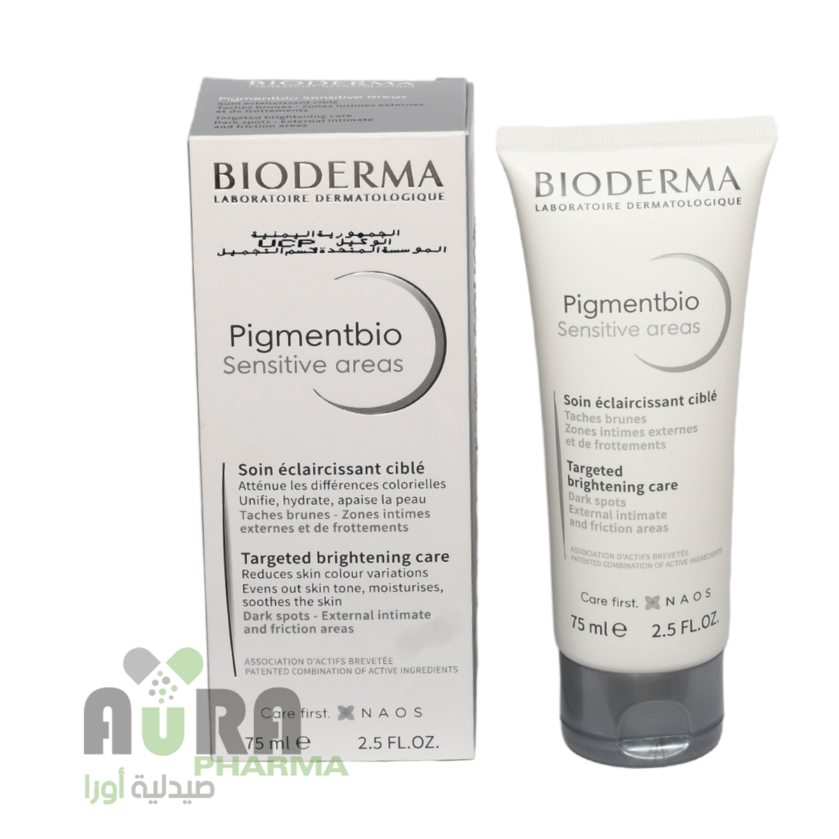 بيوديرما بيجمينت بيو كريم تفتيح المناطق الحساسة للبشرة المعرضة  لتصبغ، 75 مل