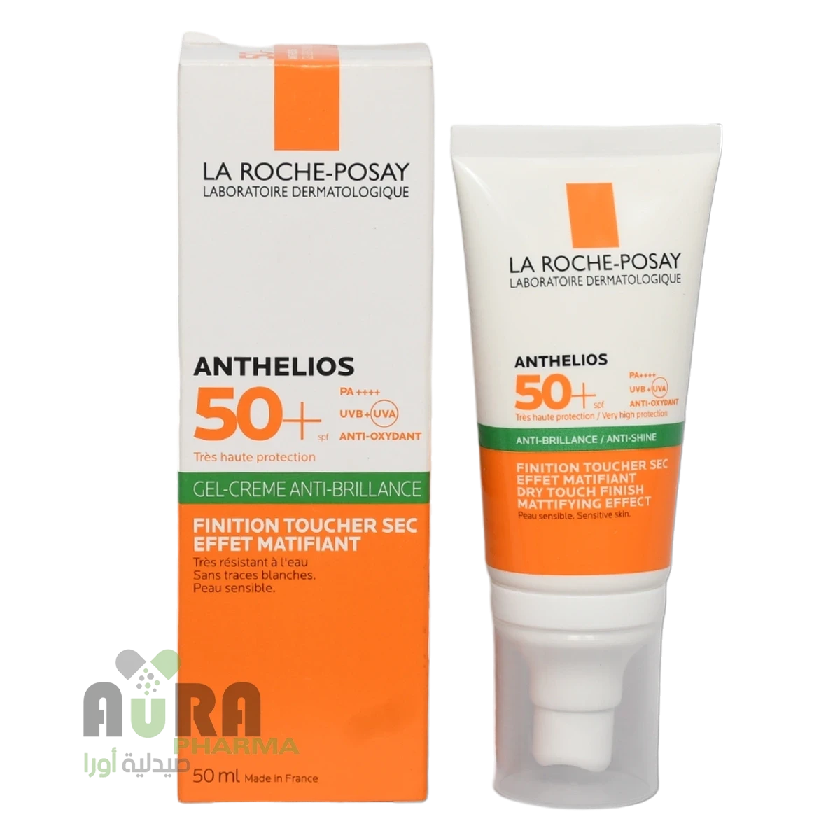 لاروش بوزيه واقي شمسي للوجه من أنثيليوس إكس مضاد لللمعان بعامل حماية من الشمس 50+ 50 مل