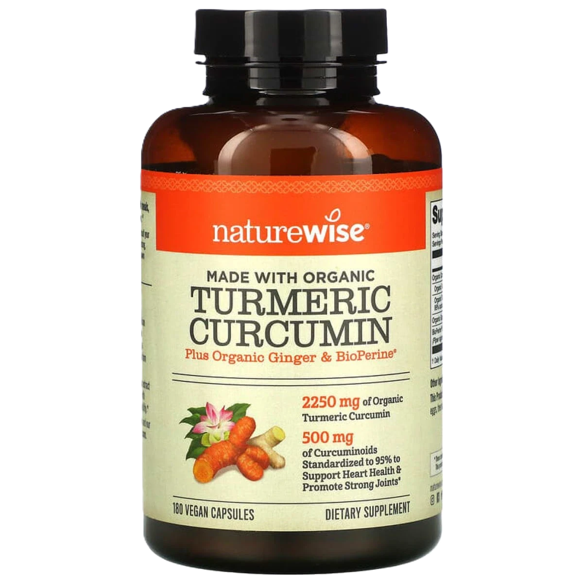 ناتشروايز كركمين عضوي 180 كبسولة